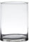 Dekoglas, Vase Zylinder H. 20cm D. 11,5cm transparent rund Glas Hakbijl