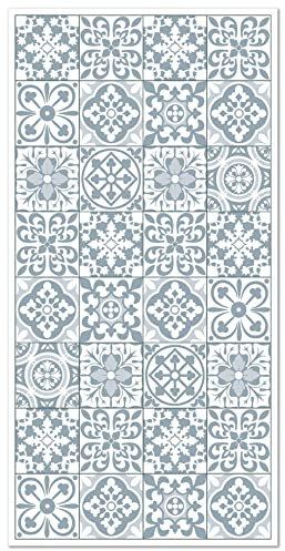 Panorama Alfombra Vinílica - Modelo Hidráulica Triana Azul 60x110 cm - Varios tamaños - Decoración Hogar, Cocina, Salón