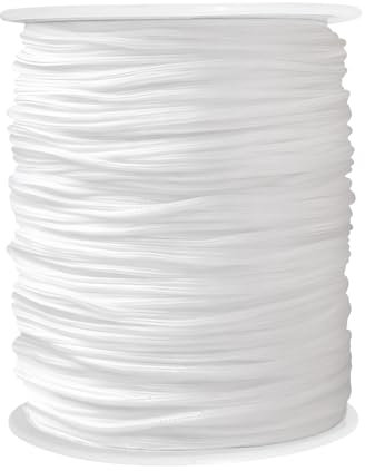 Elastische Faden Perlenschnur Gummiband Schmuckherstellung Schnur Gummikordel Regenbogen Farbe Stretch Schnur Bastelschnur Perlen Kordel für DIY Schmuck (Weiß)