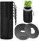 6Pcs Kratky Lids Wide Mouth Hydroponic Cover Lids, Kratky Mason Jar Lids with 6Pcs Kratky Blackout Sleeves Kratky Lid Insert Hydroponic Lids Kratky Hydroponics Supplies with Hole for Mason Jars