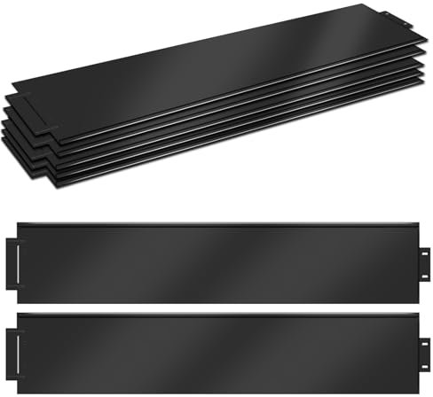 YUENFONG 25m Beeteinfassung Rasenkante Metall Verzinkt Flexible Beetabgrenzung Beetumrandung Mähkante Palisade Gartendekorativ UV und Witterungsbeständig, 100 cm x 15 cm, Schwarz (25 Stücke)