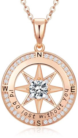 Meeshi Necklace for Women Jewelry for Her Anniversary Birthday Gifts for Wife, Sterling Silver, Cubic Zirconia