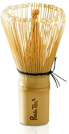 Panda Tea Fouet à Matcha En Bambou | Un Accessoire Matcha IDéal Pour Préparer Le Matcha | Le Fouet Traditionnel Japonais En Bambou Chasen Contient 100 Tiges