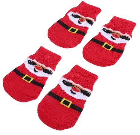 ABOOFAN Dog Socks Christmas Pet Leg Warmers Thermal Socks for Dogs Adorable Paw Protectors