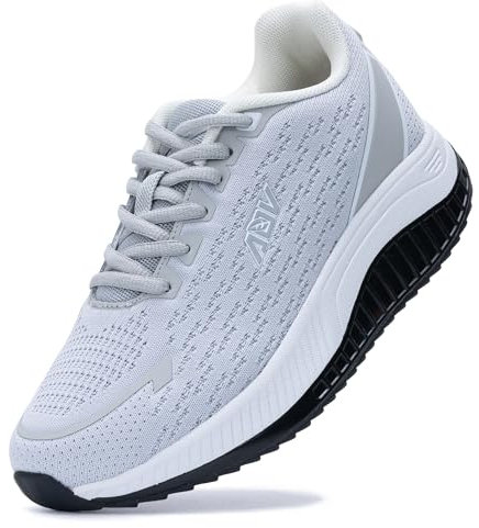 Damen Orthopädische Schuhe Plantarfasziitis Walkingschuhe Sneaker Shoes Extra Weit Atmungsaktiv Bequeme Leichte Laufschuhe Sportschuhe Grau