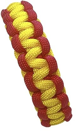 MIBANDERA Pulsera Bandera España Hombre Mujer. Pulsera España Cuerda Trenzada. Pulsera Cuero Tela España con cierre. (España 21 cm)