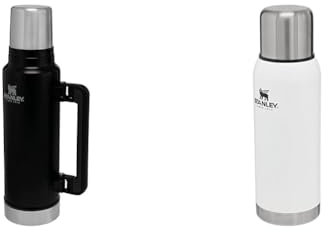 Stanley Classic Legendary Botella Termica 1.4L Matte Black - Mantiene Frío o Calor 40 Horas & Adventure Termo 1L - Botella Termica 1 Litro - Cantimplora Acero Inoxidable - Sin BPA