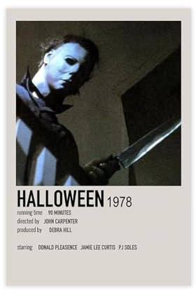 Halloween-Horror-Film-Poster (5) auf Leinwand, Wandkunst, Dekor, Bild, Gemälde für Wohnzimmer, Schlafzimmer, Dekoration, ungerahmt, 20 x 30 cm