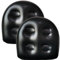 Hot Tub Seats, 2Pcs Inflatable Booster Seat 18.5x14.6x5.9'' Spa & Back Support Inflatable Hot Tub Seat with Suction Cup Hot Tub Seat PVC Hot Tub Booster Seat for Adults, Black