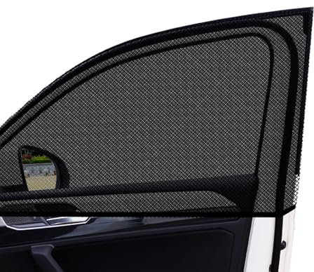 ANCLLO 4 Piezas Parasol para Ventana Lateral de Coche, Mosquitera con Bloqueo de Parasol, Protección - Modelo SUV con 4 Puertas