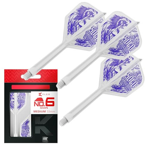 Target Japan K-Flex Solo Keita ONO No.6 KFlex Dart Flights and Shafts | 3er-Pack K Flex Player Edition Zubehör | KFlex Dart-Schaft, mittel (33 mm)