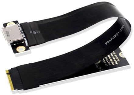 CY 2280 NGFF PCI-E4.0 M.2 M-key to Oculink SFF-8612 SFF-8611 Host Cable 15cm for NVME U.2 SSD Egpu