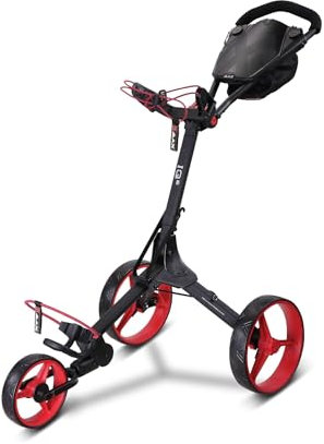 Big Max IQ² Golftrolley - Schiebetrolley (Schwarz-Rot)