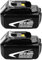 TOPBATT 2X Remplacement Batterie pour Makita 18V 5.0Ah pour Makita BL1850B BL1850 BL1860B BL1860 BL1840 avec indicateur LED