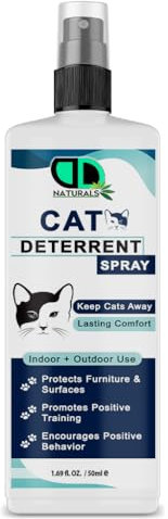 DD Teck 100% Natural Cat Deterrent Spray – Natural & Non-Toxic for Cats and Animals,Safe & Effective Solution for Keeping Cats Away, Eco-Friendly Formula for Indoor & Outdoor Use (50ml Spray)