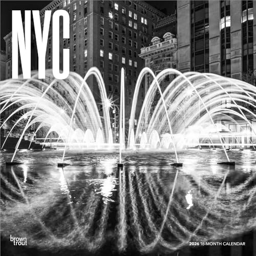 New York City Black White 2026 Square Fl