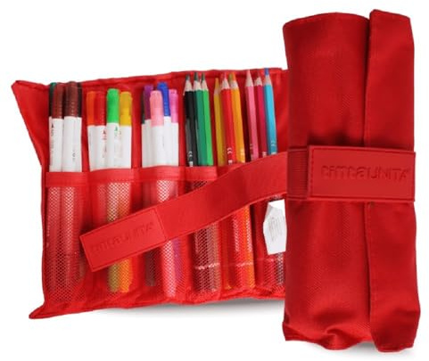 TINTA UNITA Rolle Plus 18 Buntstifte Classic Color Mine 4.2 + 18 Filzstifte Brush Bi Spitze