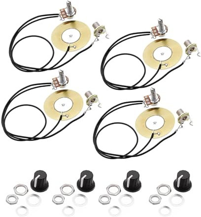 Kit di cablaggio pickup per chitarra, 50 mm, 4 pezzi, trasduttore piezoelettrico per chitarra, amplificatore precablato con uscita da 6,35 mm