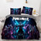 Kinder Gamer Bettwäsche 135 x 200 cm Jungen Mädchen Bettbezug Fortnite Cartoon Games Microfaser Bettwäscheset Dunkelblau Grau Öko-TexBettbezug-Set Und 1 Kissenbezug (80 x 80 cm) with Zip