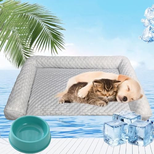 Pelzbarn HeatRelief Cooling Dog Bed, Pelzbarn Kühlendes Sofabett, Wasserdichter Couchbezug, waschbar, rutschfeste Unterseite, Hundecouchbett für Sofa, Boden, Auto (Grey,XXL(100 * 60CM))