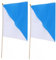 UPKOCH 2 Piezas Banderas de Señalización de Mano de Azul y Blanco Mini Banderas Nacionales para Eventos Celebraciones y