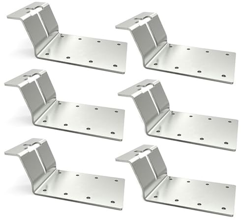 Zambuph 6pcs Strong Double Wire Mesh Fence Posts Reliable Support For Garden Repairs Durable Mounting Bracket Chain Link Fence