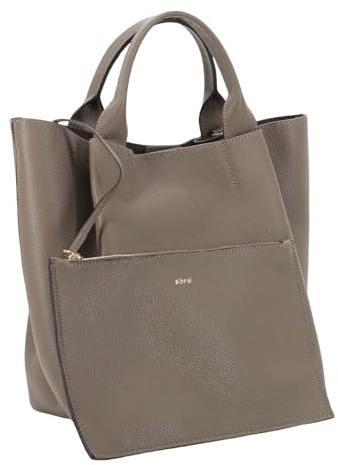 Abro Schultertasche Utensilientasche Leather Agave Essential Shopper Tope taupe