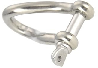 AMSLSIU Bateau torsadé Manille résistance à la Corrosion Robuste Petite Forme de U Boucle Ancre manilles Yacht pièces de Rechange ménage