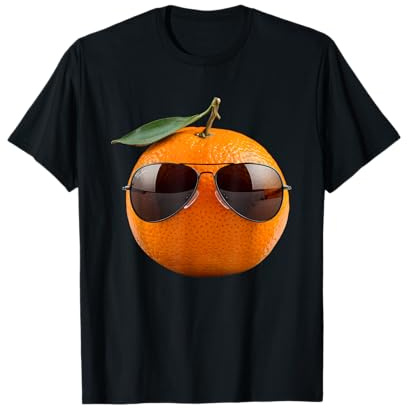 Orange Sonnenbrille Tshirt Lustige Früchte T-Shirt