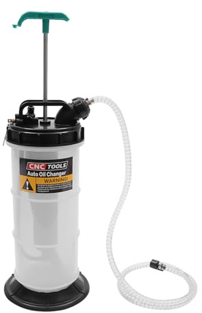DAHAD Pompa di aspirazione olio 5.3L, dispositivo di aspirazione olio manuale a vuoto, siringa di aspirazione olio con 4 tubi e valvola di scarico, pompa di aspirazione olio per auto, moto, tosaerba