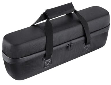 Borsa per batteria elettrica, custodia rigida con cerniera impermeabile, scatola in poliuretano EVA di grande capacità per utensili e accessori per bici elettrica, nera, 46 x 16 x 10 cm