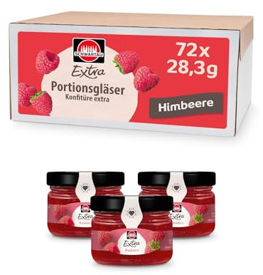 Schwartau Extra Himbeere, Konfitüre Portionsgläser, 72 x 28,3g
