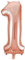 Unique Party - 55871 - Palloncino Gigante - Numero 1 - 86cm - Oro Rosa