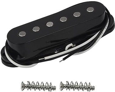 FLEOR Alnik 5 ST -Tonabnehmer Single-Coil-Tonabnehmer Gitarren-Hals-Pickup-Flachpol für ST SQ E-Gitarre, schwarz