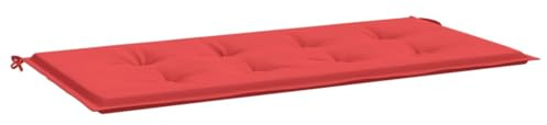 vidaXL Gartenbank-Auflage 120x50x3 cm Rot Sitzkissen Bankkissen Bankauflage