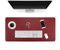 ele Eleoption, Schreibtischunterlage, erweitertes Mauspad, PU-Leder, multifunktionale, wasserdichte Schreibtischmatte, doppelseitig, ultradünn, großes Pad für Büro und Zuhause 120x60cm schwarz / rot
