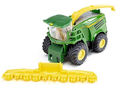 siku 1794, John Deere 8500i Maishäcksler, 1:87, Metall/Kunststoff, Grün, Abnehmbares Maisgebiss, Bewegliches Abtankrohr, Anhängerkupplung, Sortiert