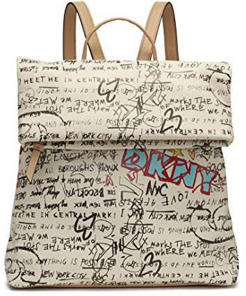 DKNY Damen Tilly Rucksack, Weiß/Grau, Einheitsgröße