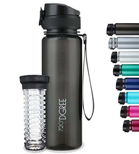 720°DGREE Botella de agua uberBottle – 500ml, 500 ml, 0.5l | Novedosa botella deportiva | Ideal para niños, fitness, deportes, fútbol, guardería, escuela, pequeños, antigoteo