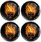 Biomar Labs® 4 x 50mm Aufkleber 3D Silikon Totenkopf Schädel Skull Für Radkappen Nabenkappen Radnabendeckel Rad-Aufkleber Nabendeckel A 4550