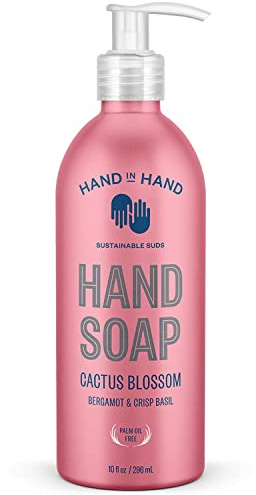 Hand In Hand, Bergamot & Crisp Basil Cactus Blossom Hand Soap, 10 Fl Oz