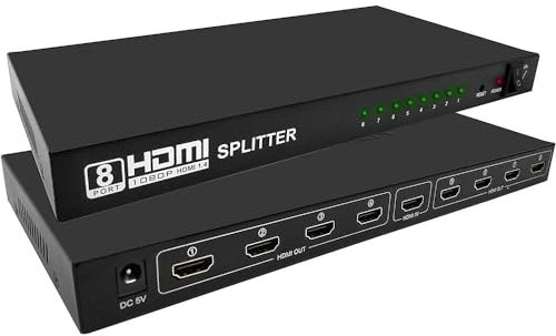 Vetrineinrete® Splitter hdmi 8 uscite full HD 3D alta risoluzione 1080P sdoppiatore per hdtv ps3 dvr pc A121