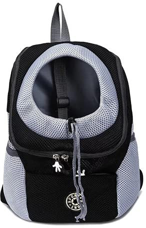 Linghe Sac à Dos Pliable pour Chien de Voyage pour Animaux de Compagnie pour Chat Sacs à Dos de Transport pour Chiens Petit Transporteur (Noir, S)