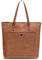 FARMHOOD Nashville Leder Shopper Tasche Damen | große Schultertasche mit Reißverschluss & zwei Steckfächer | 35 cm