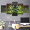 Wondbeau Leinwanddrucke Modulare Wandkunst Wandaufkleber 5 Teiliges Wandbild Druck auf Leinwand Malerei Moderne Abstrakte Poster Mit Rahmen L/150cm×80cm Spielrolle,Illidan Stormrage