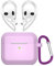 Hülle Kompatibel mit Apple AirPods 3 Case Cover mit Ohrbügel, YINVA Third Gen Zubehör Schutzhülle Silikon Hülle Entworfen für AirPods 3rd Generation 2021 (Lila)