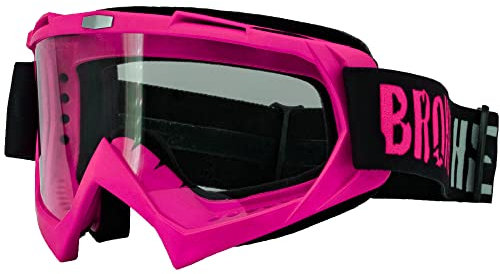 Broken Head MX-2 Goggle Pink - Motorrad-Brille Für Motocross, Enduro, Downhill, Offroad - Mit UV-Schutz