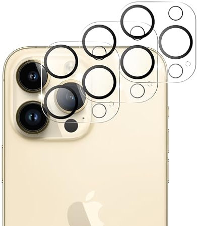 QUITECO Protezione Fotocamera per iPhone 13 Pro/iPhone 13 Pro Max [3 Pezzi] Pellicola Vetrino Telecamera Posteriore Lente Camera