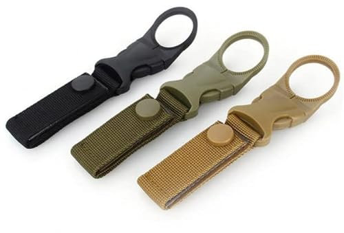 Taktischer Flaschenhalter für Gürtel und Molle-System Schnalle Halter Clip für Outdoor Camping und Wandern (Armee-grün)