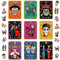 41 Stück ZuckerTotenkopfWandkunstDekorationen, Tag der Toten, mexikanische Dia de Muertos, FiestaParty, Zuckerschädel, Dekoration, Kunstdrucke für Wohnzimmer, Schlafzimmer, Büro,